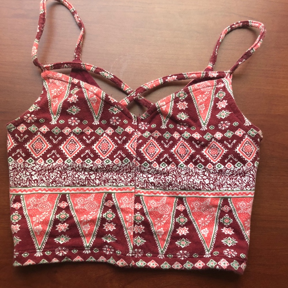Patterned Crop Top - Picture 2 of 2